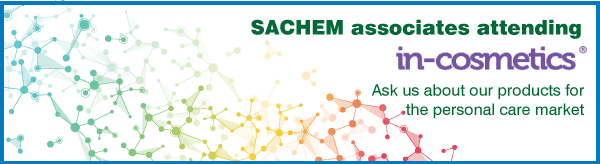 SACHEM Associates Attend in-cosmetics Conference April 2-4 in Paris