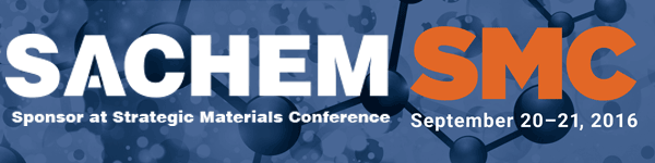 SACHEM Sponsor at Strategic Materials Conference (SMC 2016)